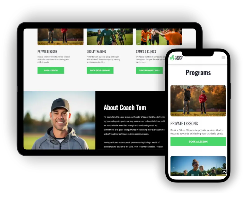 sports team website